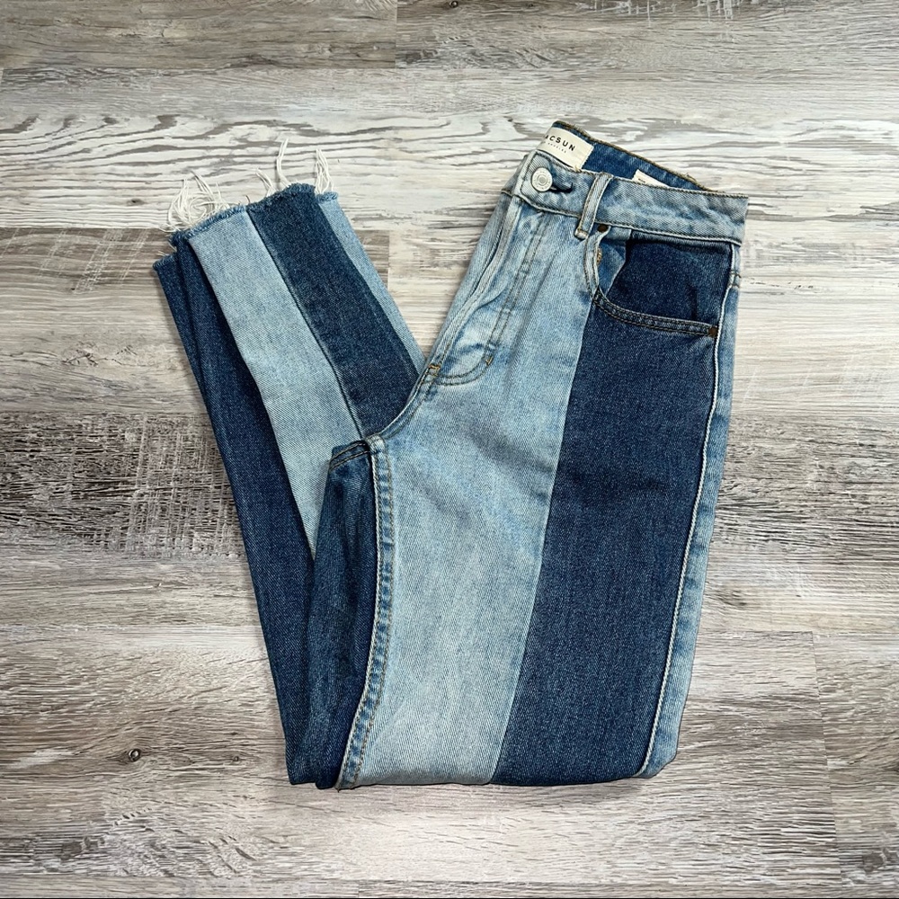 Womens PacSun split color mom jeans size 24